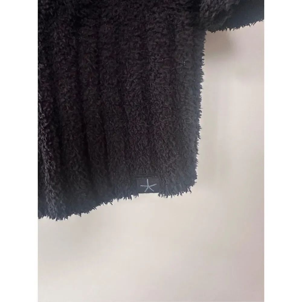 Barefoot‎ Dreams CozyChic Chenille Shawl Cardi Thick Black